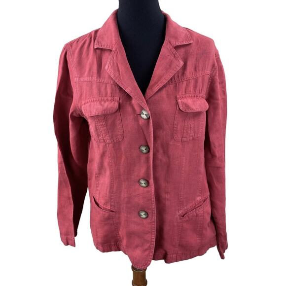 SOLD.   J. Jill Womens 100% Linen Shirt Jacket Size M - Picture 7 of 7